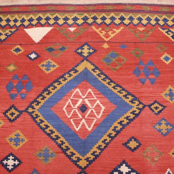 Persischer Kelim reine Wolle 252x185 cm Rot